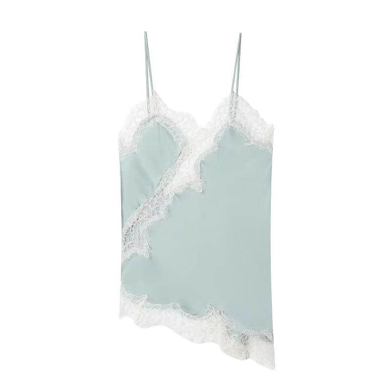 Top Female Backless Sky Blue Tops for Women